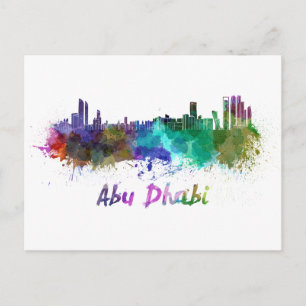 Carte Postale Aquarelle d'Abu Dhabi