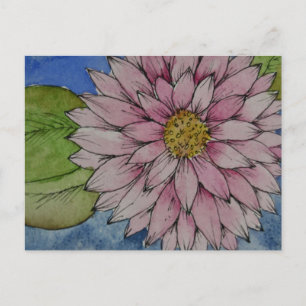 Carte Postale Aquarelle Dahlia
