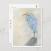 Carte Postale Aquarelle d'aigle bleu (Devant / Derrière)