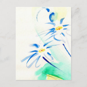 Carte postale Aquarelle Daisies