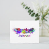 Carte Postale Aquarelle d'Amsterdam (Debout devant)