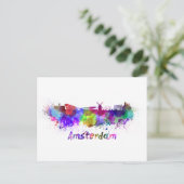 Carte Postale Aquarelle d'Amsterdam (Debout devant)