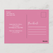 Carte Postale Aquarelle d'anniversaire rose Flamingle (Dos)