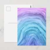 Carte Postale Aquarelle d'aquarelle bleu et violet ombre (Devant / Derrière)