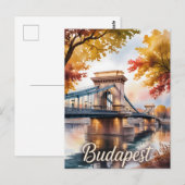 Carte Postale Aquarelle d'automne de Budapest (Devant / Derrière)