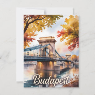 Carte Postale Aquarelle d'automne de Budapest