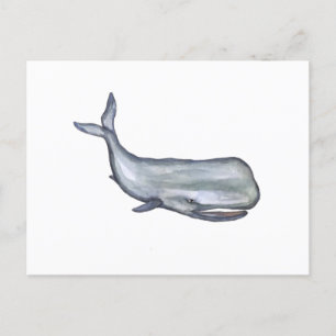 Carte Postale Aquarelle de baleine