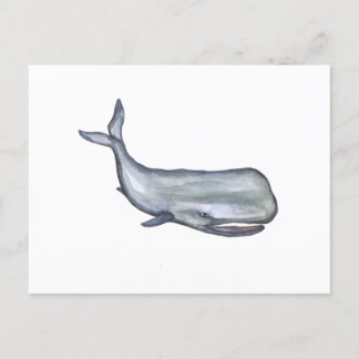 Carte Postale Aquarelle de baleine