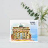 Carte postale aquarelle de Berlin Allemagne | Souv (Debout devant)