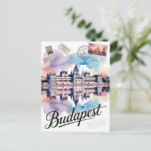 Carte Postale Aquarelle de Budapest (Debout devant)