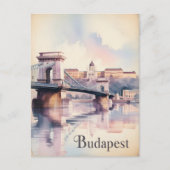 Carte Postale Aquarelle de Budapest (Devant)