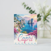 Carte Postale Aquarelle de Capri (Debout devant)
