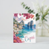 Carte Postale Aquarelle de Capri (Debout devant)