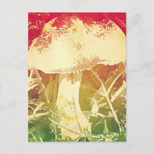 Carte postale Aquarelle de champignons (Devant)