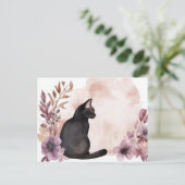 Carte postale aquarelle de chat (Debout devant)