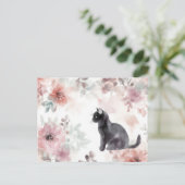 Carte postale aquarelle de chat (Debout devant)