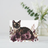 Carte postale aquarelle de chat (Debout devant)