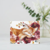 Carte postale aquarelle de chat (Debout devant)