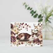 Carte postale aquarelle de chat (Debout devant)