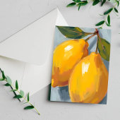 Carte Postale Aquarelle de citron jaune