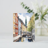 Carte Postale Aquarelle de Copenhague (Debout devant)