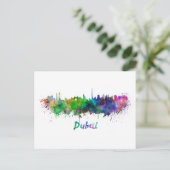 Carte Postale Aquarelle de Dubaï (Debout devant)