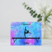 Carte Postale Aquarelle de faisceau de gymnastique (Debout devant)