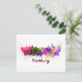 Carte Postale Aquarelle de Hambourg (Debout devant)