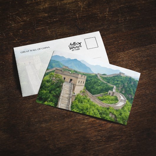 Carte postale Aquarelle de la Grande Muraille de C