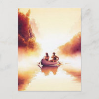Aquarelle de la scène de la rivière "Lewis et Clar
