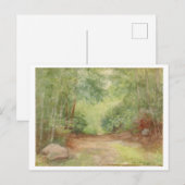 Carte Postale Aquarelle de la scène forestière sans titre (Devant / Derrière)