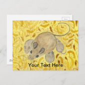 Carte Postale Aquarelle de la souris (Devant / Derrière)