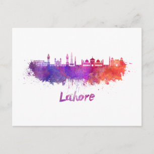Carte Postale Aquarelle de Lahore