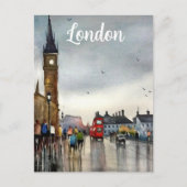 Carte postale aquarelle de Londres (Devant)