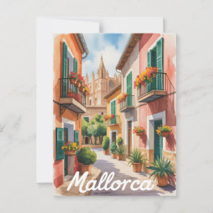 Carte Postale Aquarelle de Majorque