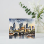 Carte Postale Aquarelle de Melbourne (Debout devant)