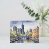 Carte Postale Aquarelle de Melbourne (Debout devant)