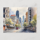 Carte Postale Aquarelle de Melbourne (Devant)