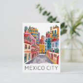 Carte Postale Aquarelle de Mexico (Debout devant)