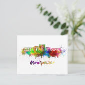 Carte Postale Aquarelle de Montpellier (Debout devant)