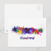 Carte Postale Aquarelle de Montréal (Devant / Derrière)