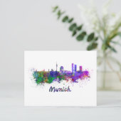 Carte Postale Aquarelle de Munich (Debout devant)