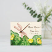 Carte Postale aquarelle de nénuphar (Debout devant)