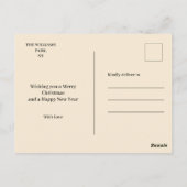 Carte Postale Aquarelle de Noël Reindeer (Dos)