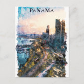 Carte Postale Aquarelle de Panama City Skyline (Devant)