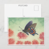 Carte Postale Aquarelle de papillon (Devant / Derrière)