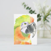 Carte Postale Aquarelle de perroquet (Debout devant)