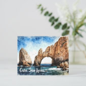 Carte Postale Aquarelle de plage de Cabo San Lucas (Debout devant)
