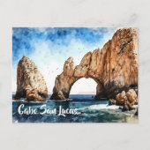 Carte Postale Aquarelle de plage de Cabo San Lucas (Devant)