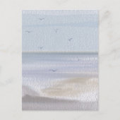 Carte Postale Aquarelle de plage de rivage côtier (Devant)